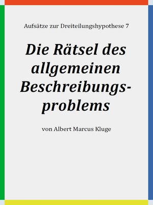 cover image of Die Rätsel des allgemeinen Beschreibungsproblems